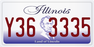 IL license plate Y363335