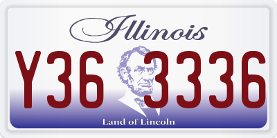 IL license plate Y363336