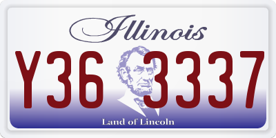 IL license plate Y363337