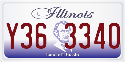IL license plate Y363340