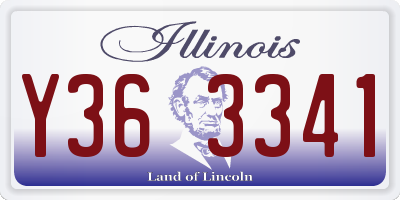 IL license plate Y363341