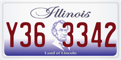 IL license plate Y363342