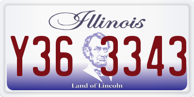 IL license plate Y363343