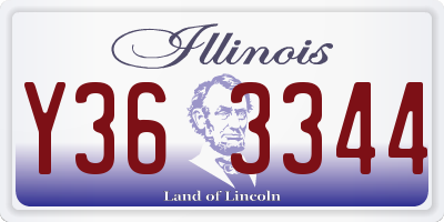 IL license plate Y363344
