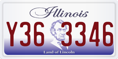 IL license plate Y363346
