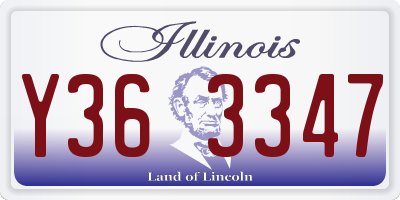 IL license plate Y363347