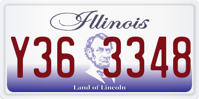 IL license plate Y363348