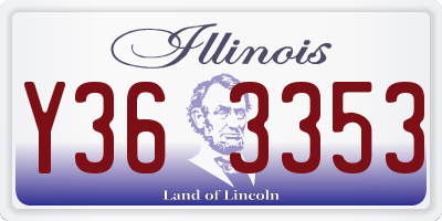 IL license plate Y363353