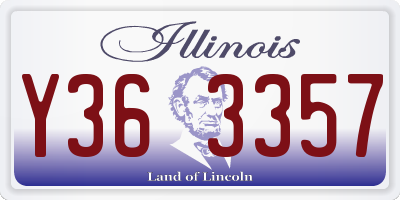 IL license plate Y363357