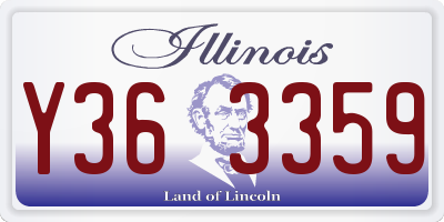 IL license plate Y363359