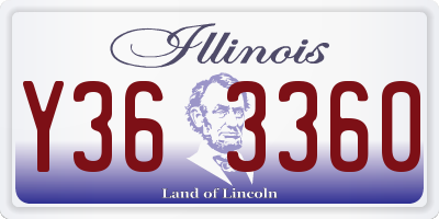 IL license plate Y363360