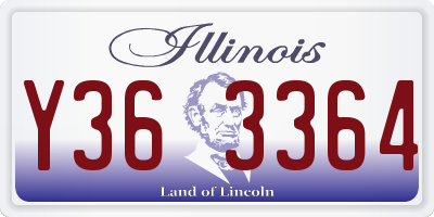 IL license plate Y363364