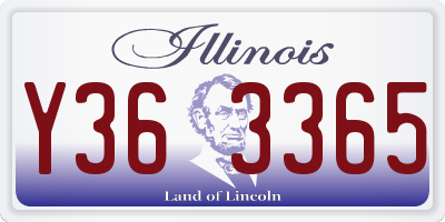IL license plate Y363365