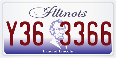 IL license plate Y363366