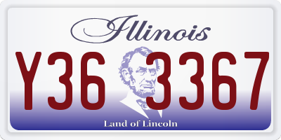 IL license plate Y363367