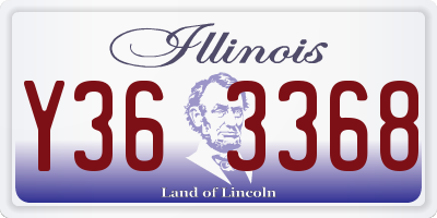 IL license plate Y363368