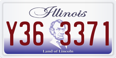 IL license plate Y363371