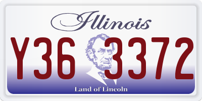 IL license plate Y363372