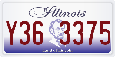 IL license plate Y363375