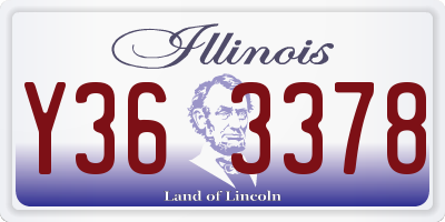IL license plate Y363378