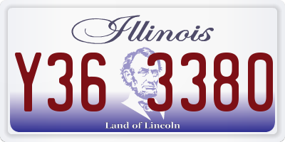 IL license plate Y363380
