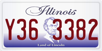 IL license plate Y363382