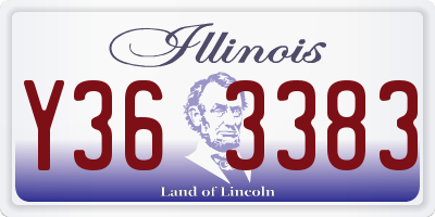 IL license plate Y363383