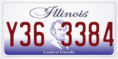 IL license plate Y363384