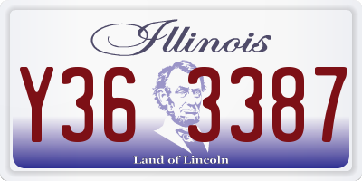 IL license plate Y363387