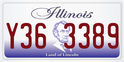 IL license plate Y363389
