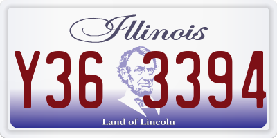 IL license plate Y363394