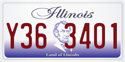 IL license plate Y363401