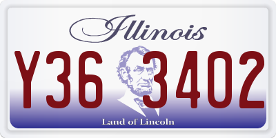 IL license plate Y363402