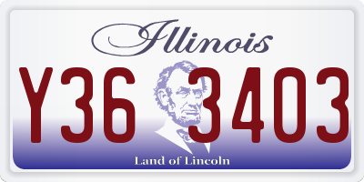 IL license plate Y363403