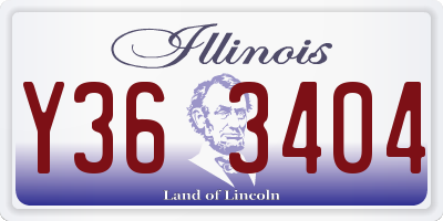 IL license plate Y363404