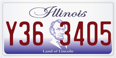 IL license plate Y363405