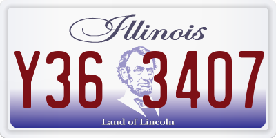 IL license plate Y363407