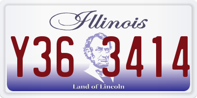 IL license plate Y363414