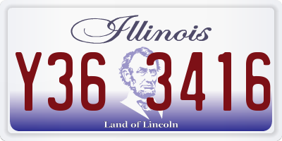 IL license plate Y363416