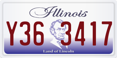 IL license plate Y363417