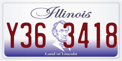 IL license plate Y363418
