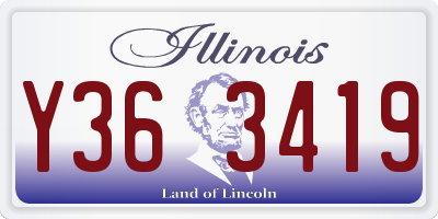 IL license plate Y363419