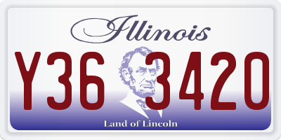 IL license plate Y363420