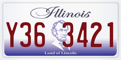IL license plate Y363421