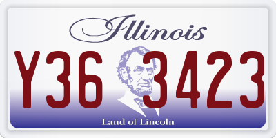 IL license plate Y363423