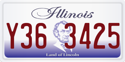 IL license plate Y363425