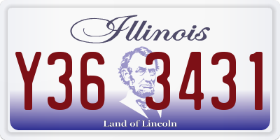IL license plate Y363431