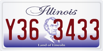 IL license plate Y363433