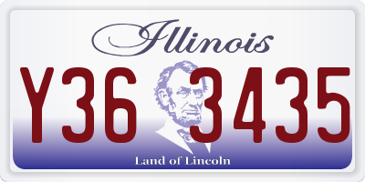 IL license plate Y363435