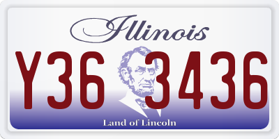 IL license plate Y363436